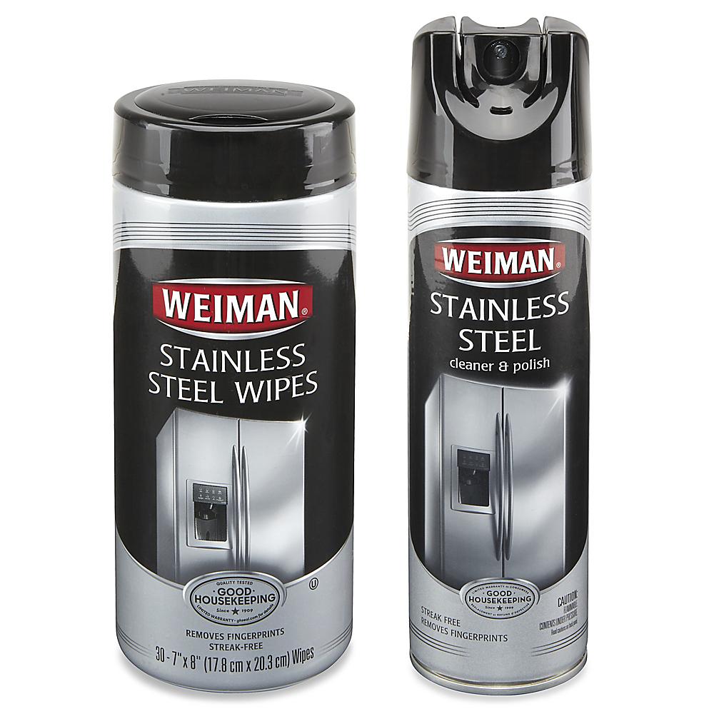 Weiman® Stainless Steel Cleaner Wipes and Sprays in Stock - ULINE
