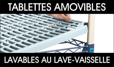 Rayonnage en plastique ventilé