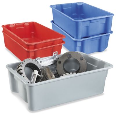 Heavy-Duty Stack and Nest Containers - 24 x 15 x 8, Red S-19473R - Uline