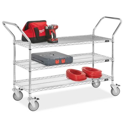 Black Wire Utility Cart - 36 x 24 x 40 H-6604 - Uline