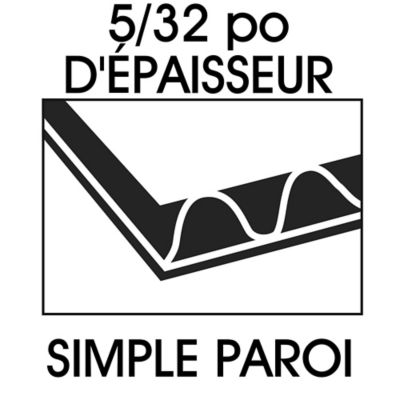 Épaisseur de la feuille : 5/32 po