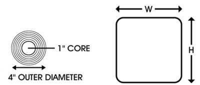 1 in. Core & 4 in. Outer Diameter