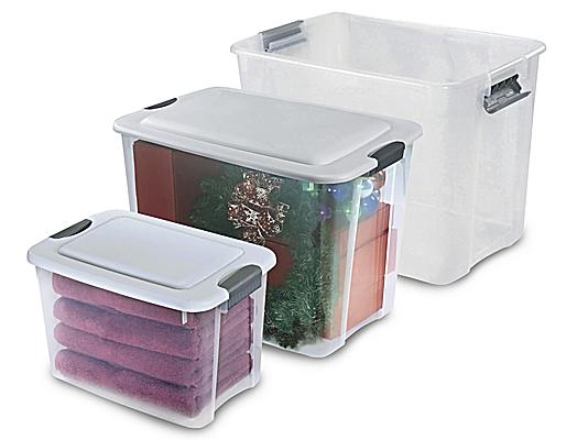 Clear Storage Boxes, 18 Quart Latch Box in Stock - ULINE