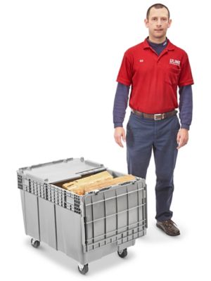 Mobile Container, Storage Tote with Wheels in Stock - ULINE