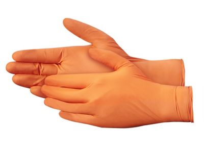 Uline Orange Nitrile Gloves