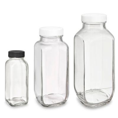 Bocaux carrés en verre de style français
