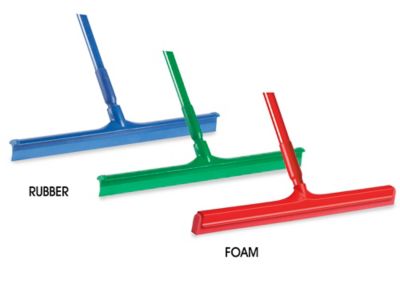 Colored Floor Squeegee - Rubber, 24, Red H-6490R - Uline