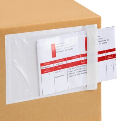 Enveloppes à ouverture latérale pour cartes professionnelles – 3 x 4 1/2  po, transparent S-5940 - Uline