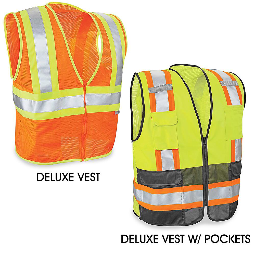 Safety Vests with Pockets, Surveyor Vests in Stock - ULINE
