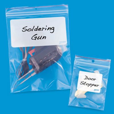 Minigrip<sup>&reg;</sup> 4 Mil White Block Reclosable Bags