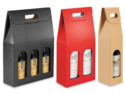 Window Wine Box, Wine Boxes with Windows in Stock - ULINE