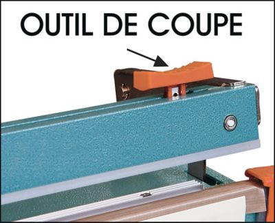 Scelleuse avec outil de coupe pour sacs en polyéthylène