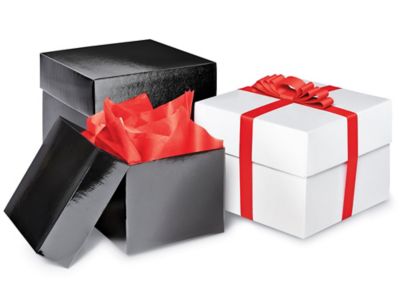 High Gloss Gift Boxes - 10 x 10 x 8, Black - ULINE - Case of 30 - S-22272