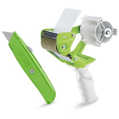 Uline Lime Green Knife and Tape Dispenser Combo