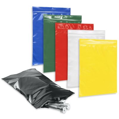 Colored Zip Lock Bags, Black Reclosable Zip Bags in Stock - ULINE