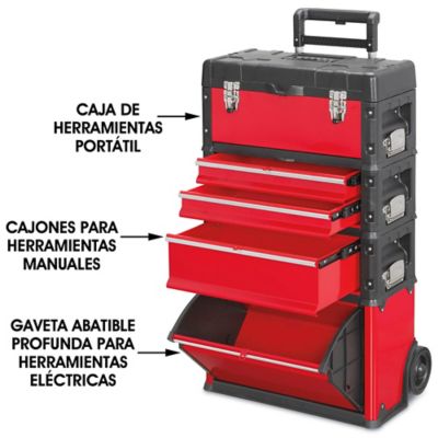 Caja de Herramientas con Ruedas Portátil, Cajas de Herramientas
