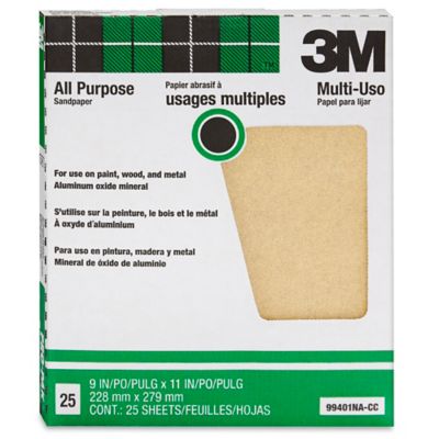 Feuilles de Papier de verre 3M™ SandBlaster ™, 69022, jaune, P320, 3  feuilles