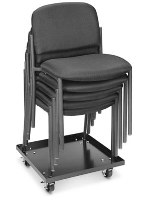 Stackable Banquet Chairs - Fabric, Black H-9017BL - Uline