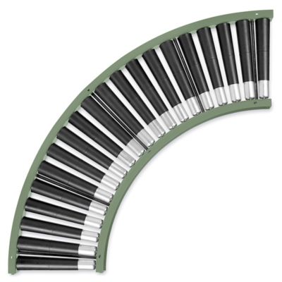 90&deg; Curved Gravity Roller Conveyors