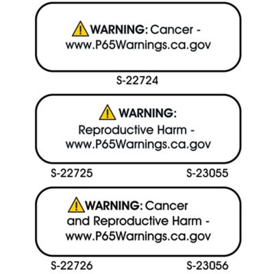 Prop 65 Warning Labels, Proposition 65 Labels in Stock ULINE