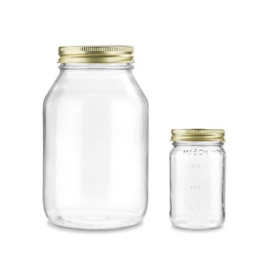 Clear Straight-Sided Glass Jars - 6 oz - ULINE - Case of 24 - S-25164