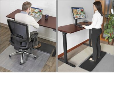 HomGarden 46 W x 60 L Clear Office Chair Mat PVC Desk Mat for Carpet  W/Cleats, 