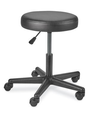 Tabouret d'atelier mobile rembourré en vinyle