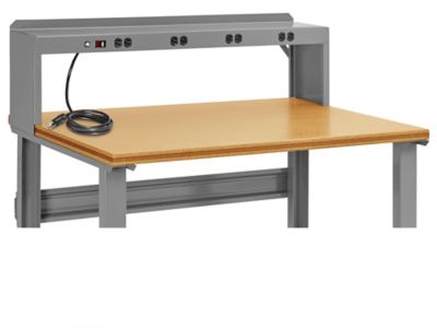 Tablettes supérieures électriques pour table d'emballage