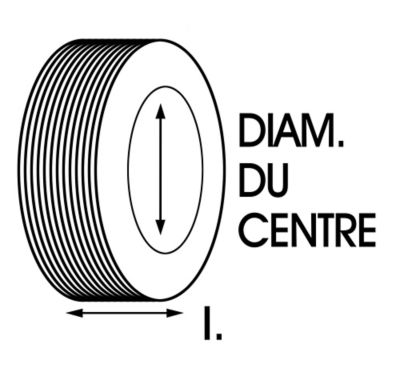 Diamètre et largeur du mandrin