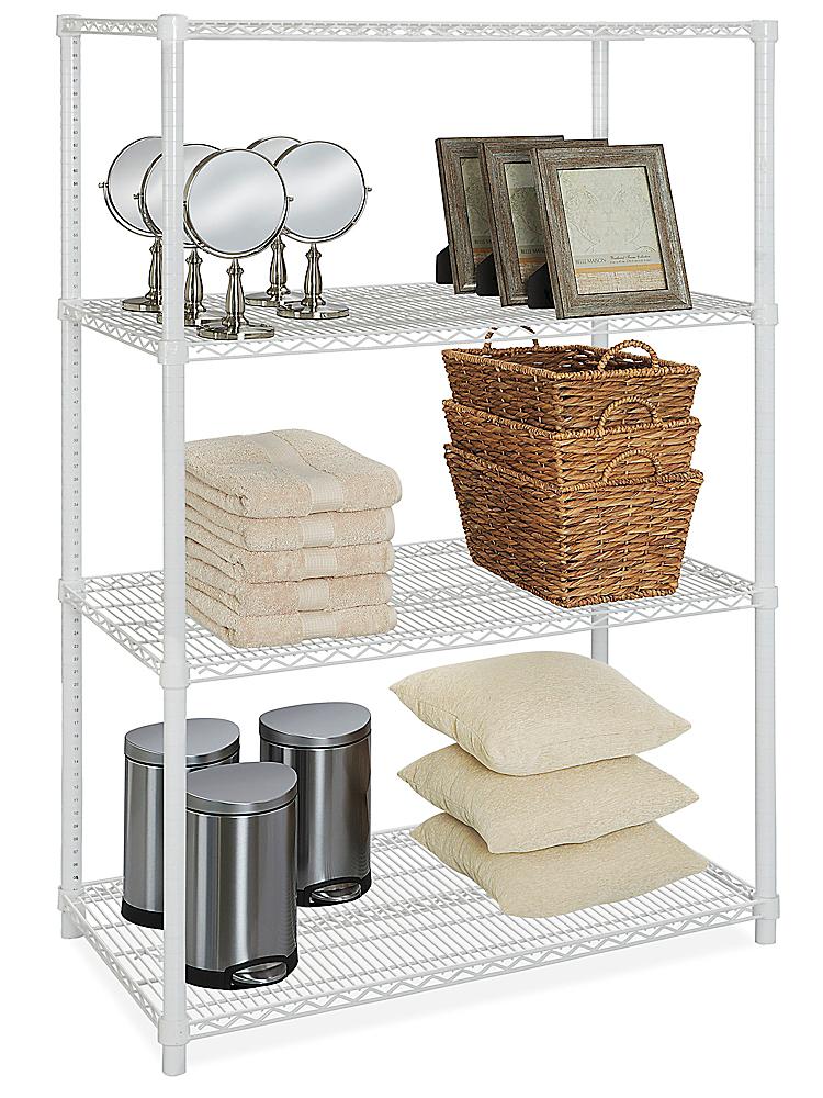 White Wire Shelving In Stock Uline, How To Build Uline Shelving