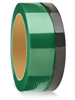 Polyester (PET) Strapping, 1/2 wide, 820 lb, 16 x 6 core, Green