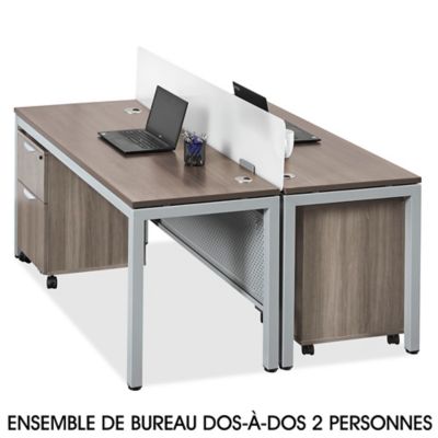 Downtown – Poste de travail de bureau en L 2 personnes – 120 x 72