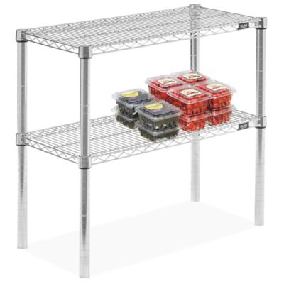 Two-Shelf Stainless Steel Wire Shelving in Stock - Uline