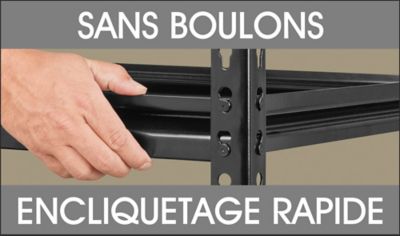 Rayonnage robuste sans boulons