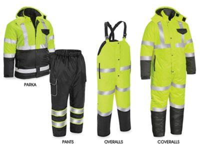 Class 3 Hi-Vis Polar Coveralls - Medium S-24598-M - Uline