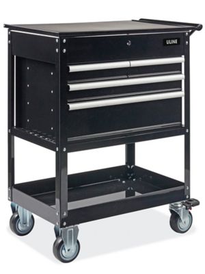 Husky 33 W 4Drawer Mechanics Tool Utility Cart In Gloss Black