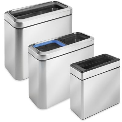 Indoor Trash Cans & Recycling Bins made of Metal, Plastic, & Stainless Steel