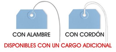 Etiquetas Colgantes con Alambre y con Cordón para Envíos