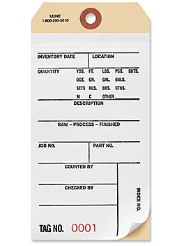 2-Part Carbonless Inventory Tags