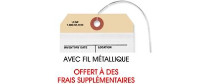 Étiquettes d'inventaire à 2 feuilles en papier carbone avec adhésif