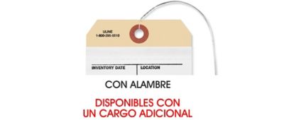 Etiquetas Colgantes con Papel Pasante de 2 Partes para Inventario c/Adhesivo
