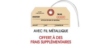 Étiquettes avec fil métallique préfixé