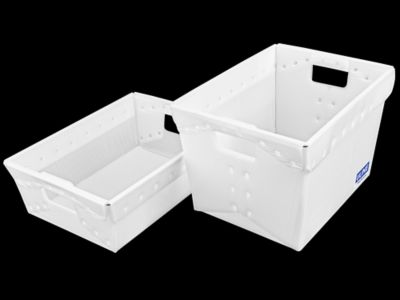 Corrugated Plastic Bins, Space Age Totes, Postal Totes in Stock