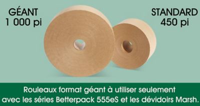 Rouleaux standards et format géant de ruban adhésif en kraft pour scellage