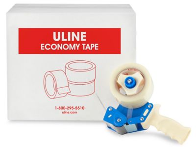 Uline Cinta Adhesiva Económica - Grosor 2.5 Mil, 3 x 110 yardas,  Transparente, 75 mm x 101 M S-3269 - Uline