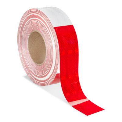 Bandes d'étiquettes de sûreté en rouleau – 2 x 5 3/4 po, rouge S-16981R -  Uline