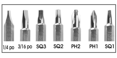 Tournevis à cliquet 9-en-1