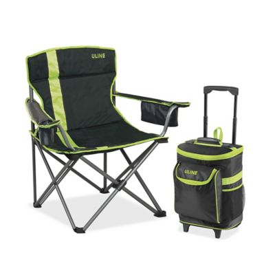 Ensemble chaise de camping et glacière