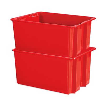Plastic Storage Container - 30 x 19 x 14, 90 Quarts - ULINE - Carton of 4 -  S-25104, Plastic Storage Container