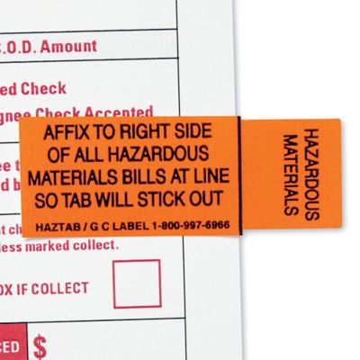 Hazmat Paper Shipping Tabs